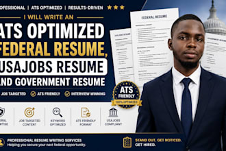 write a professional federal resume, usajobs resume, government resume and cover