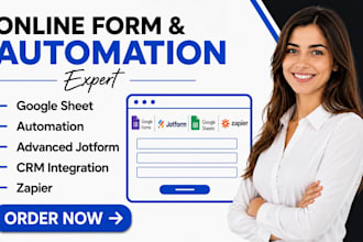 create advanced jotform with google sheets automation zapier and CRM integration