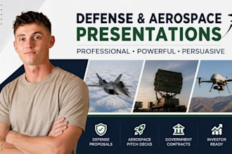 defense proposal presentation, aerospace pitch deck, government contracts design
