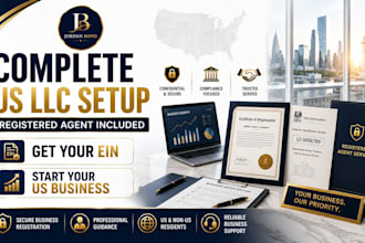 form US llc, register company, get ein and registered agent service