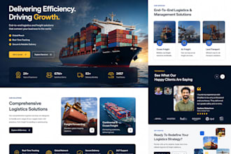 design and develop a logistics, freight, courier company website