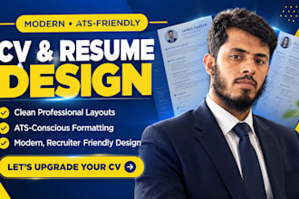 design a modern professional CV and resume