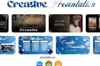 design creative canva or powerpoint presentations