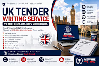 write winning uk tender, bid proposal, rfp, rfq pqq response