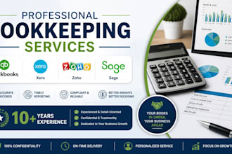 do bookkeeping in quickbooks, xero, zoho, and sage