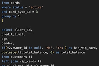 do sql database optimization, queries and etl pipelines