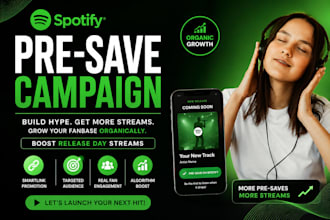 do spotify pre save campaign for organic growth release hype