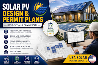 design residential and commercial solar pv systems sld nec compliant drawings