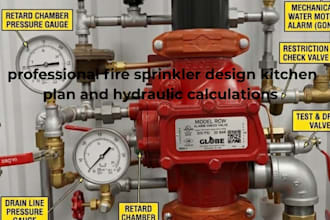 be your top professional fire sprinkler design kitchen plan and hydraulic calc