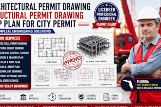 architectural permit drawing structural permit drawing mep plan for city permit