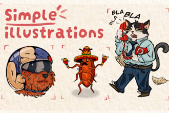 do personalized small illustrations based on your ideas