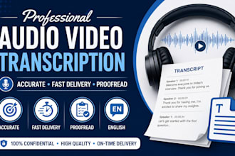 accurately transcribe english audio and video