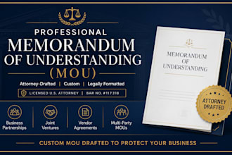 create a legally formatted memorandum of understanding document