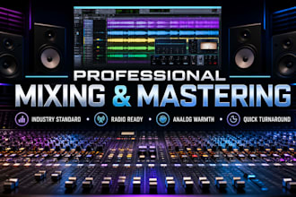 do professional audio mixing, audio cleanup, music mastering and podcast editing