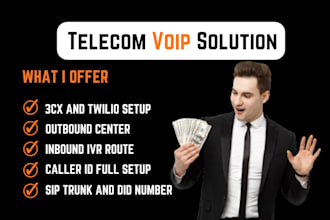 configure 3cx pbx sip trunk IVR and call center