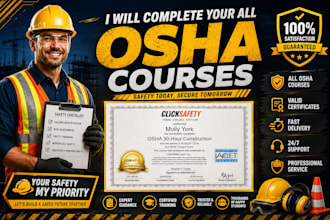 tutor you for osha 10 30 construction safety courses