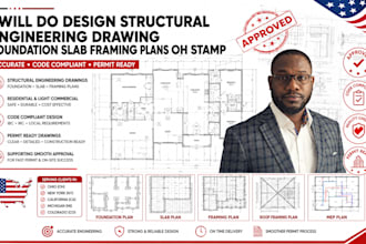 design structural engineering drawing foundation slab framing plans oh stamp