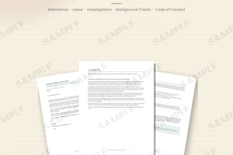 write your employee handbook or HR policy documents