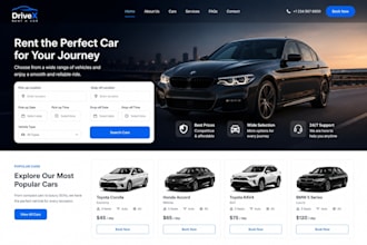 build a car rental website with admin panel