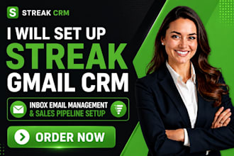 set up streak gmail CRM inbox email management sales pipeline setup