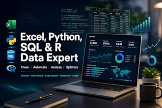 clean automate and analyze excel sql python or r data