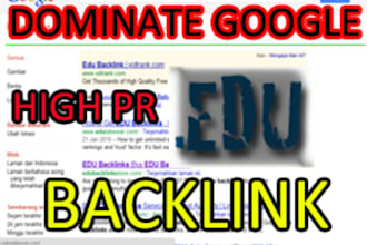 create 25 High PR edu backlink from Blg comenting with anchor text, pinging and deliver it