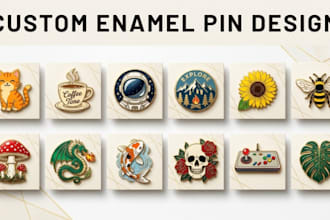 design custom enamel pin artwork company badges medals hat pin for manufacturing