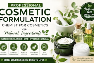 do formulation chemist for cosmetic with natural ingredients
