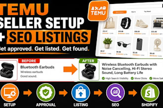 do temu store setup product listing and temu SEO optimization