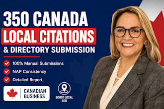 do 350 canada local citations and directory submission for canadian business