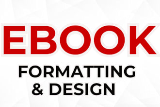 do ebook design, ebook formatting and ebook publishing