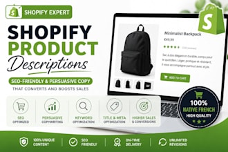 write french and english product descriptions