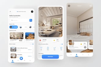 develop bar booking app, hotel booking app, flight booking system