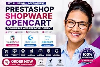 setup prestashop shopware opencart shopify theme ecommerce website development