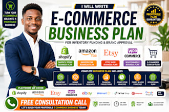 write amazon fba shopify esty business plan for bank loan with marketing plan