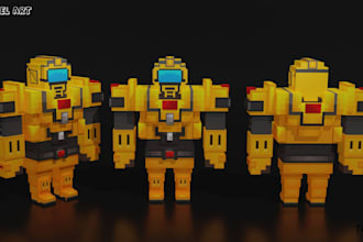 create custom voxel characters for games