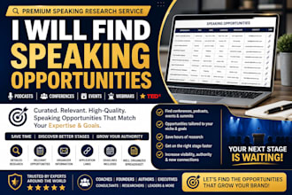 find speaking opportunities conferences podcasts and events for your niche