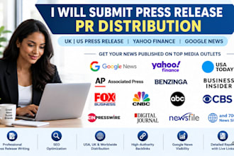 submit press release PR distribution UK US press  yahoo finance google news