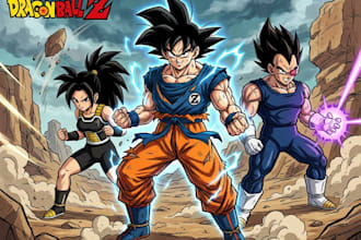 draw you in amazing dragon z ball style