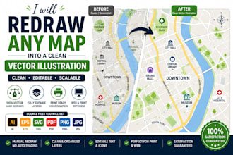 convert raster maps into editable vector maps