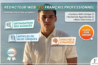 write SEO optimized blog articles and blog posts in french