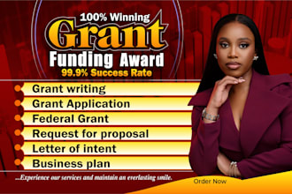 do grant research, grant proposal, grant writing and winning grant application