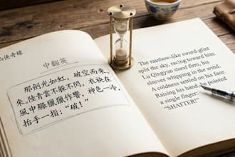 translate your novel or book from mandarin chinese to english