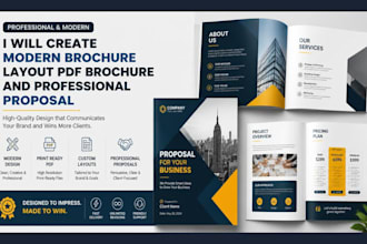 create modern brochure layout pdf brochure and professional proposal
