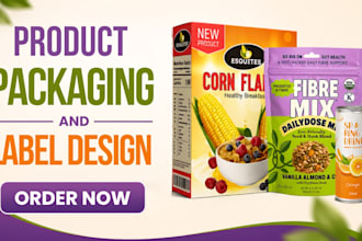 create pouch, box, or can packaging design for your product