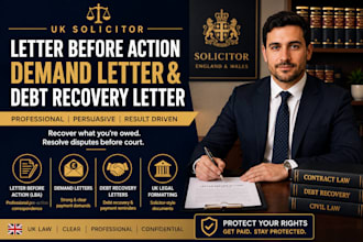 draft UK letter before action lba, demand letter, and debt recovery letter