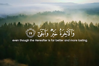 do professional quran recitation youtube video editing