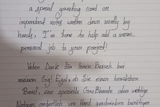 write custom handwritten letters and documents