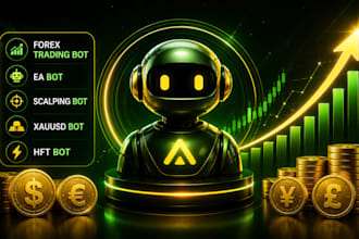 build automated forex trading bot, ea bot, scalping bot, xauusd bot, hft bot