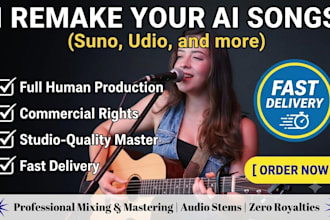 professionally remake recreate your ai song ai music